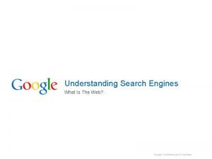 Understanding Search Engines What Is The Web First