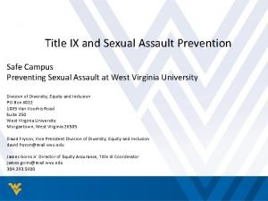 Title IX and Sexual Assault Prevention Safe Campus