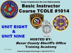 Texas Commission On Law Enforcement Basic Instructor Course