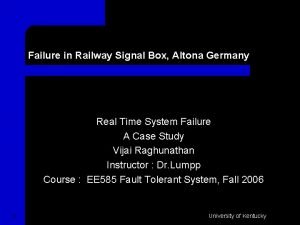Signal box failure