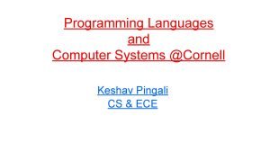 Cornell programming languages