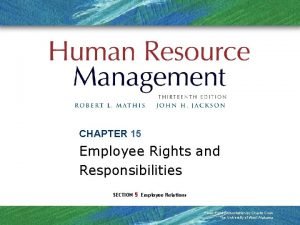 Employee rights and responsibilities