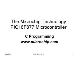 The Microchip Technology PIC 16 F 877 Microcontroller