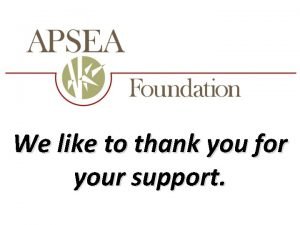 Apsea scholarship