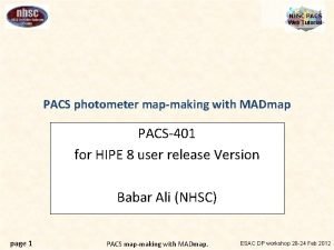 Pacs tutorial