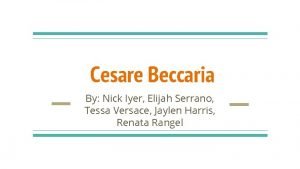 Cesare beccaria biography