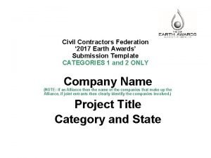 Award submission template