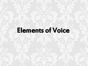 Voice literary definition