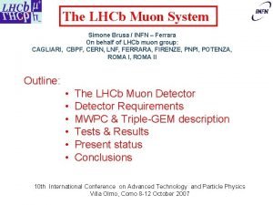 The LHCb Muon System Simone Brusa INFN Ferrara