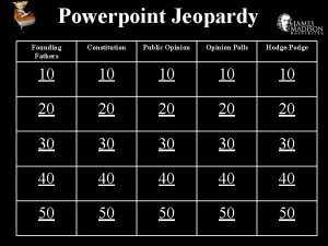 Powerpoint Jeopardy Founding Fathers Constitution Public Opinion Polls