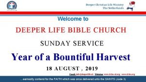 Deeper life bible church netherlands search the scriptures