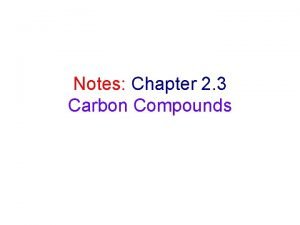 Carbon compounds