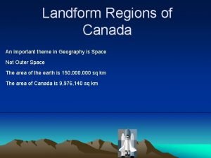 Seven landform regions of canada