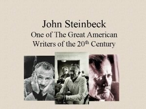 John steinbeck background