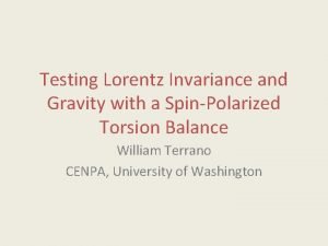 Testing Lorentz Invariance and Gravity with a SpinPolarized