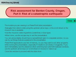 SSAChaz tcj 2trad Risk assessment for Benton County