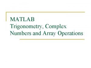 Trigonometry in matlab