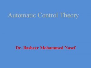 Automatic control