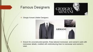 Famous italian designer