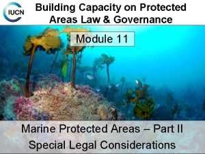 Building Capacity on Protected Areas Law Governance Module