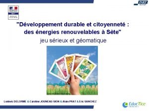 Dveloppement durable et citoyennet des nergies renouvelables Ste