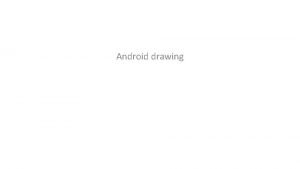 Android drawing Screen support Android is the OS