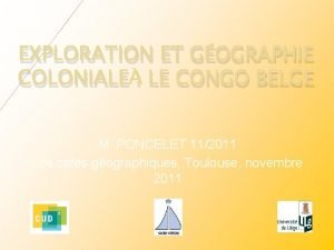 EXPLORATION ET GOGRAPHIE COLONIALE LE CONGO BELGE M