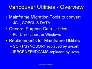 Mainframe tools and utilities