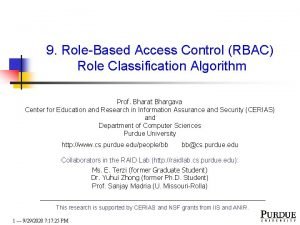 9 RoleBased Access Control RBAC Role Classification Algorithm