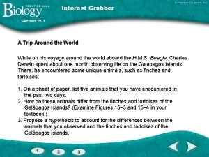 Interest Grabber Section 15 1 A Trip Around