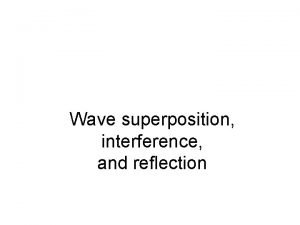 Destructive interference Destructive interference