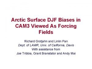 Arctic Surface DJF Biases in CAM 3 Viewed