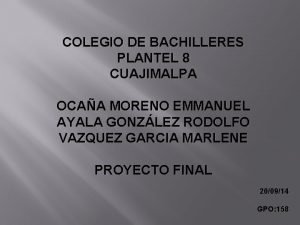 Colegio de bachilleres plantel 8 cuajimalpa
