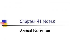 Animal nutrition notes