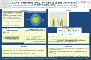 SCOPE Empowering Family Physicians to Manage Chronic Pain