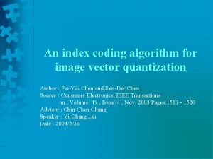 An index coding algorithm for image vector quantization