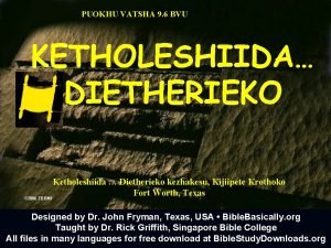 PUOKHU VATSHA 9 6 BVU KETHOLESHIIDA DIETHERIEKO Ketholeshiida
