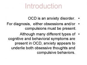 Anxiety vs ocd