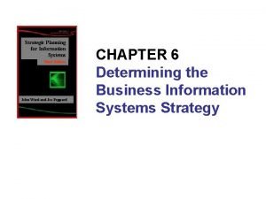 Strategic Planning for Information Systems Third Edition John