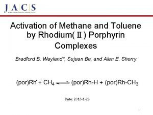Activation of Methane and Toluene by Rhodium Porphyrin