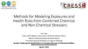 Methods for Modeling Exposures and Health Risks from