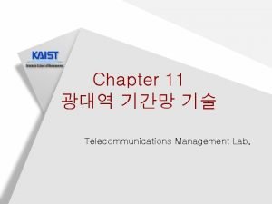 Chapter 11 Telecommunications Management Lab STM1 Telecommunications Management