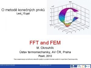 O metod konench prvk Lect15 ppt FFT and