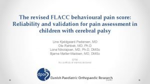 Revised flacc pain scale