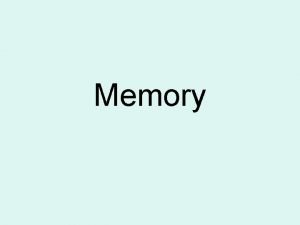 Memory research questions