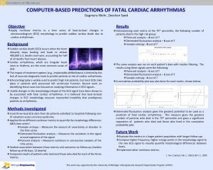 COMPUTERBASED PREDICTIONS OF FATAL CARDIAC ARRHYTHMIAS Dagmara Wehr