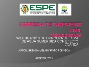 CARRERA DE INGENIERA CIVIL TESIS DE GRADO INVESTIGACIN