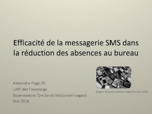 Efficacit de la messagerie SMS dans la rduction