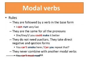 Have to modal verb