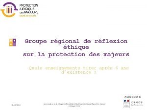 Groupe rgional de rflexion thique sur la protection